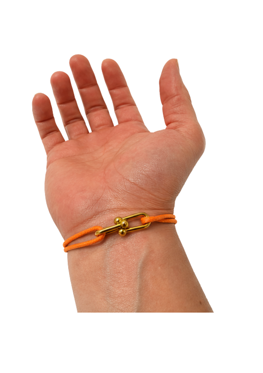 Au Aurém Gold Horseshoe Bracelet — Orange