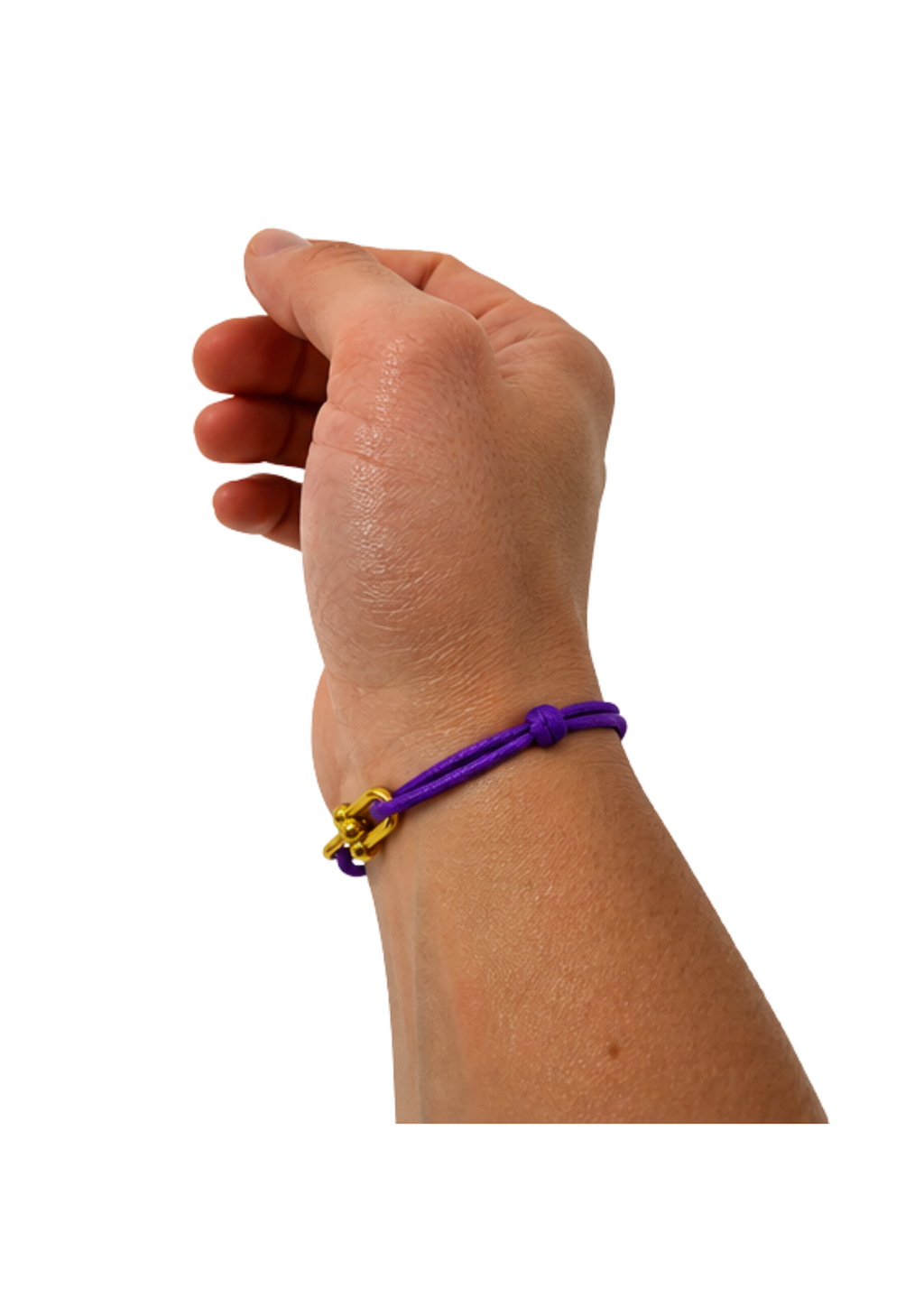 Au Aurém Gold Horseshoe Bracelet — Purple