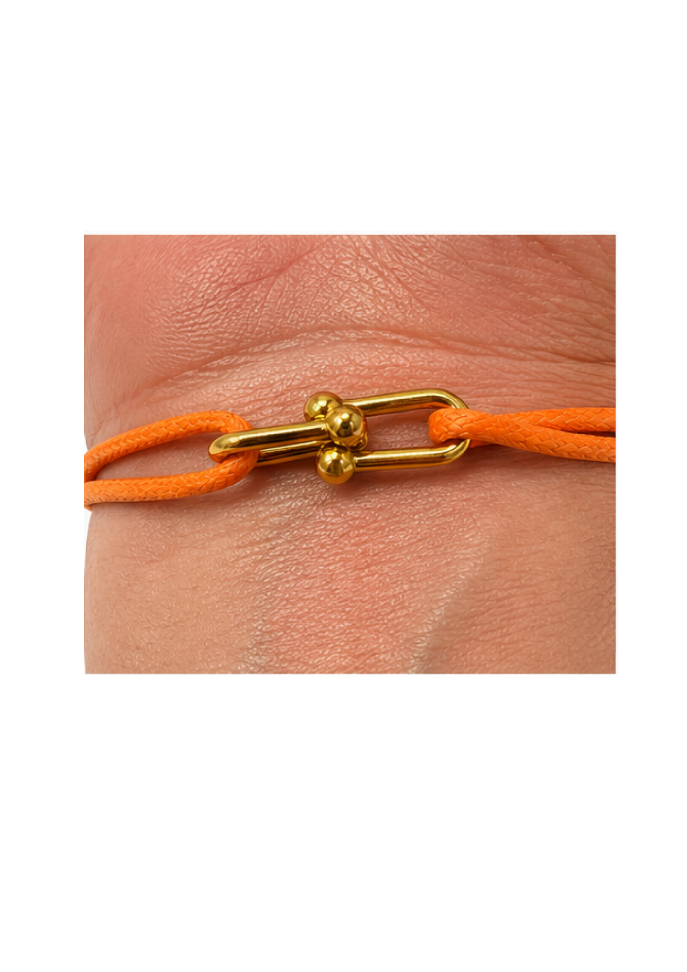 Au Aurém Gold Horseshoe Bracelet — Orange