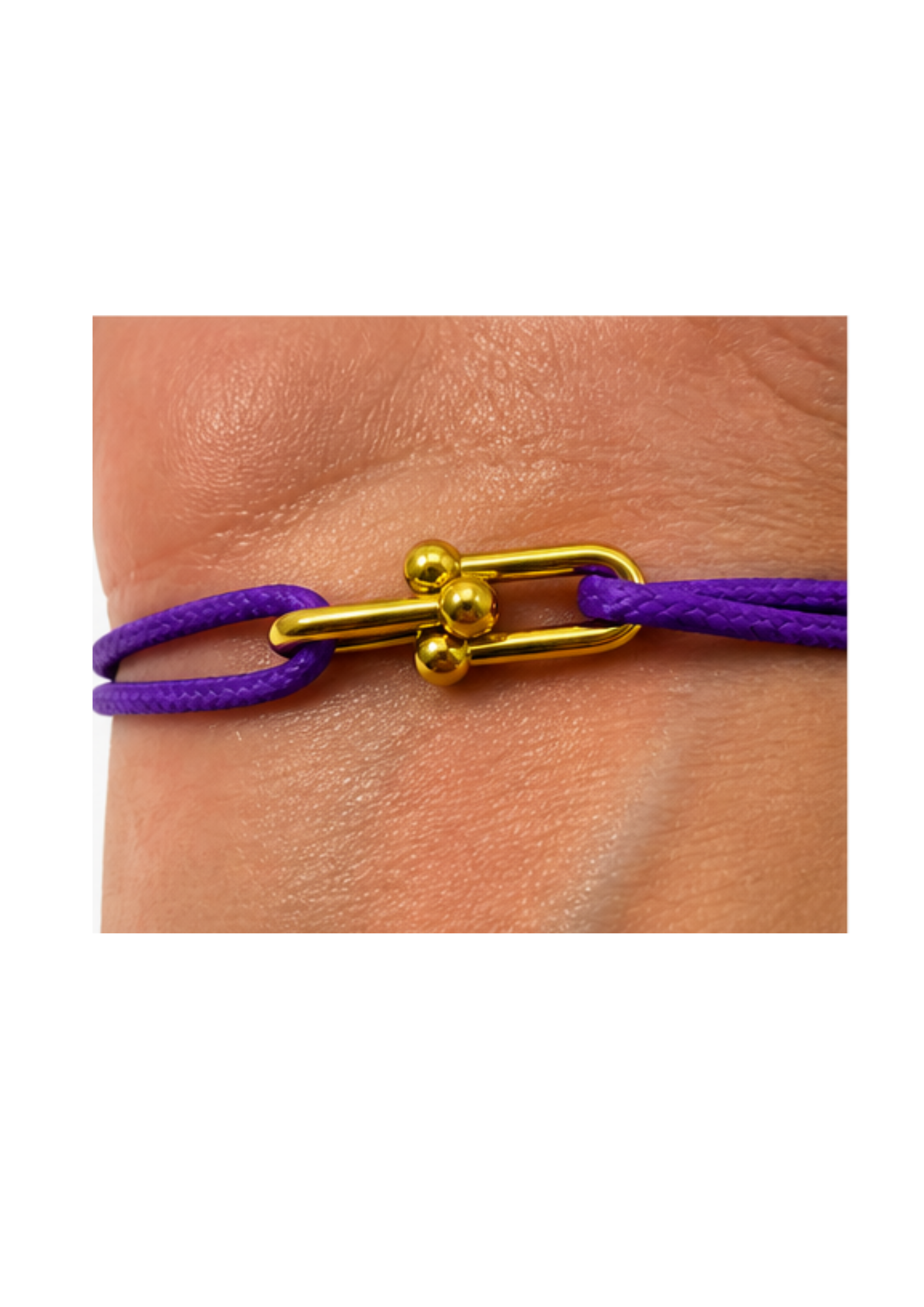 Au Aurém Gold Horseshoe Bracelet — Purple