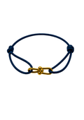 Au Aurém Gold Horseshoe Bracelet — Navy Blue