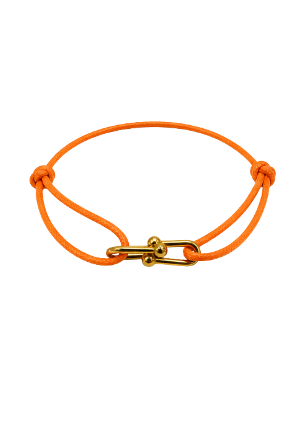 Au Aurém Gold Horseshoe Bracelet — Orange
