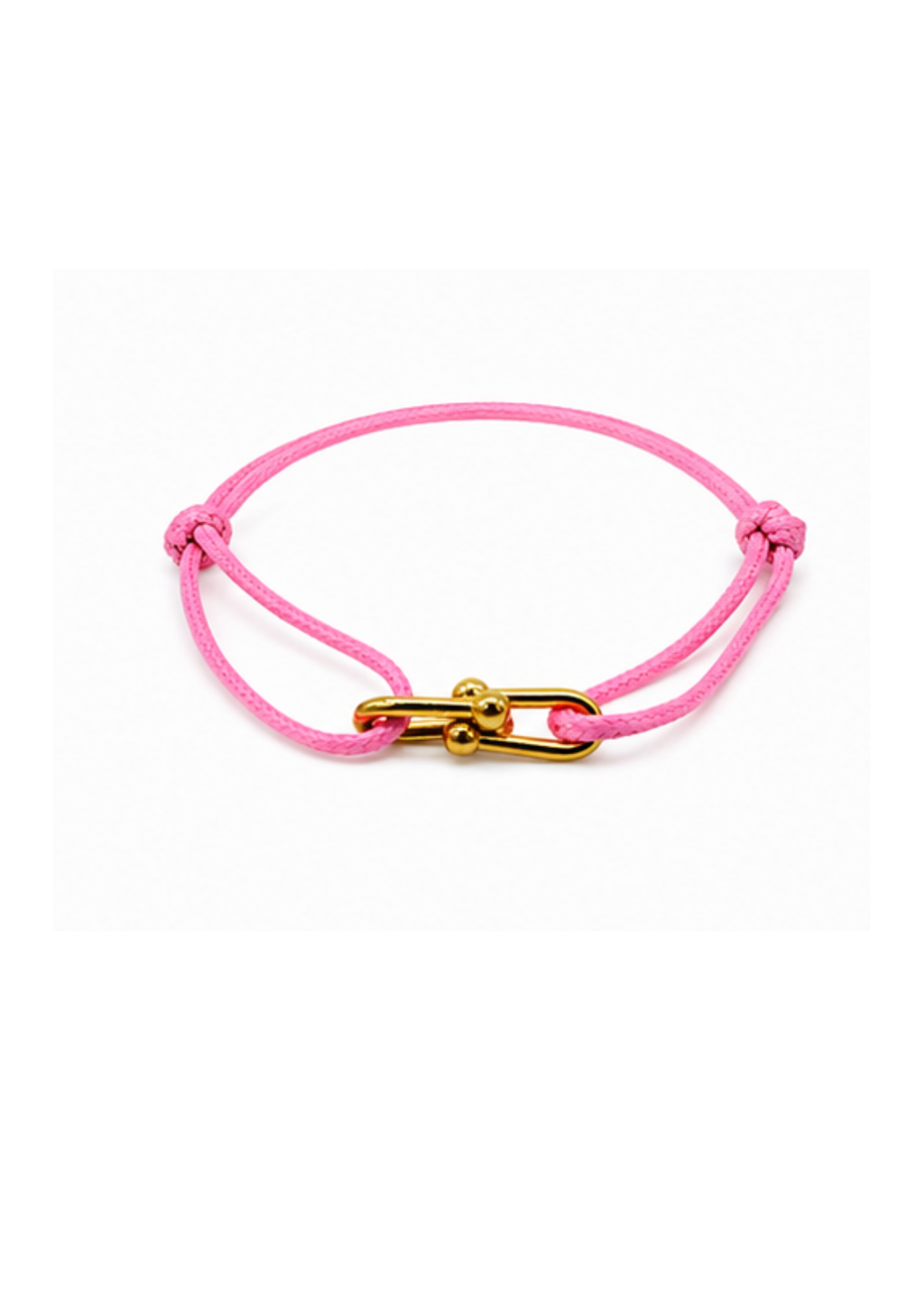 Au Aurém Gold Horseshoe Bracelet — Light Pink