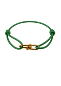 Au Aurém Gold Horseshoe Bracelet — Green