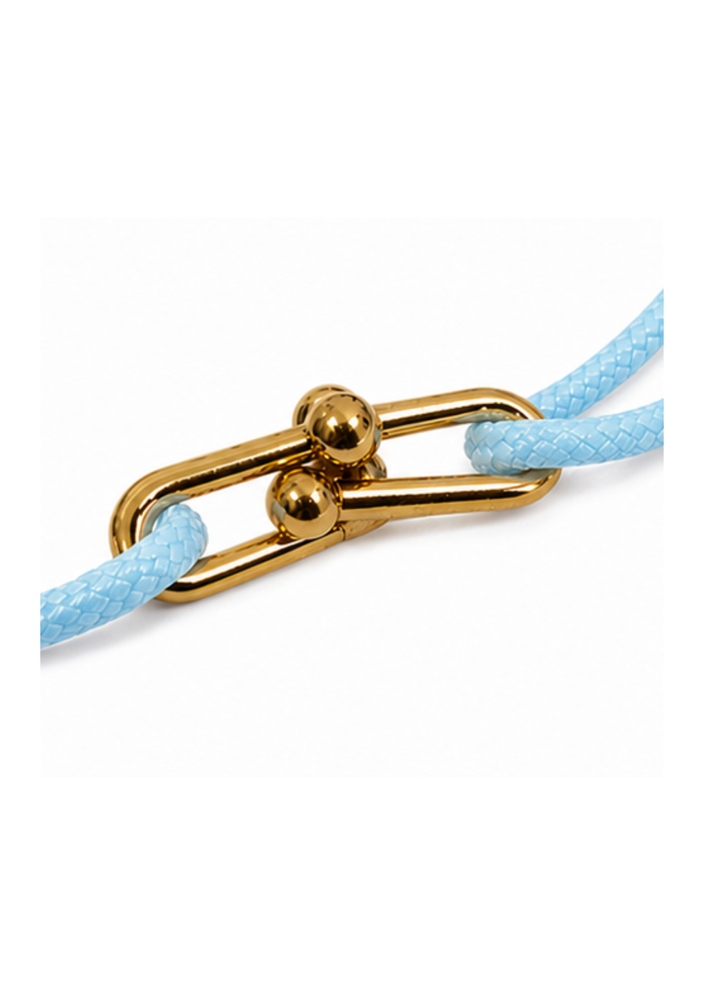Au Aurém Gold Horseshoe Bracelet — Sky Blue