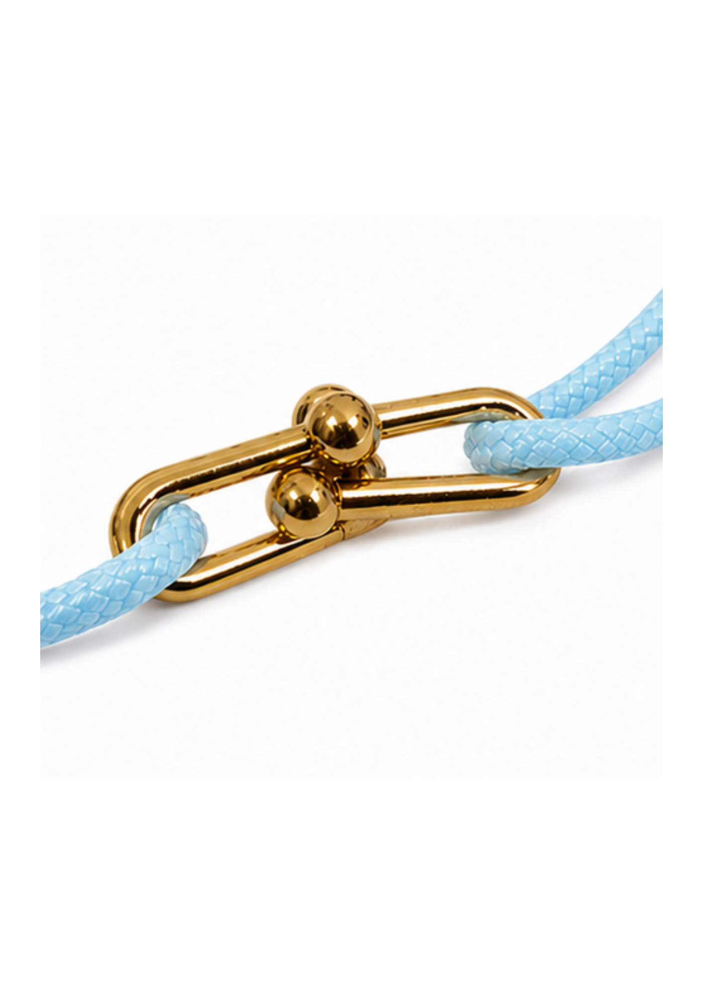 Au Aurém Gold Horseshoe Bracelet — Sky Blue