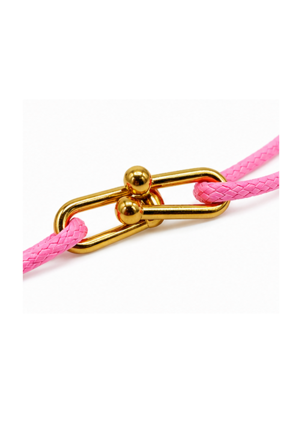 Au Aurém Gold Horseshoe Bracelet — Light Pink