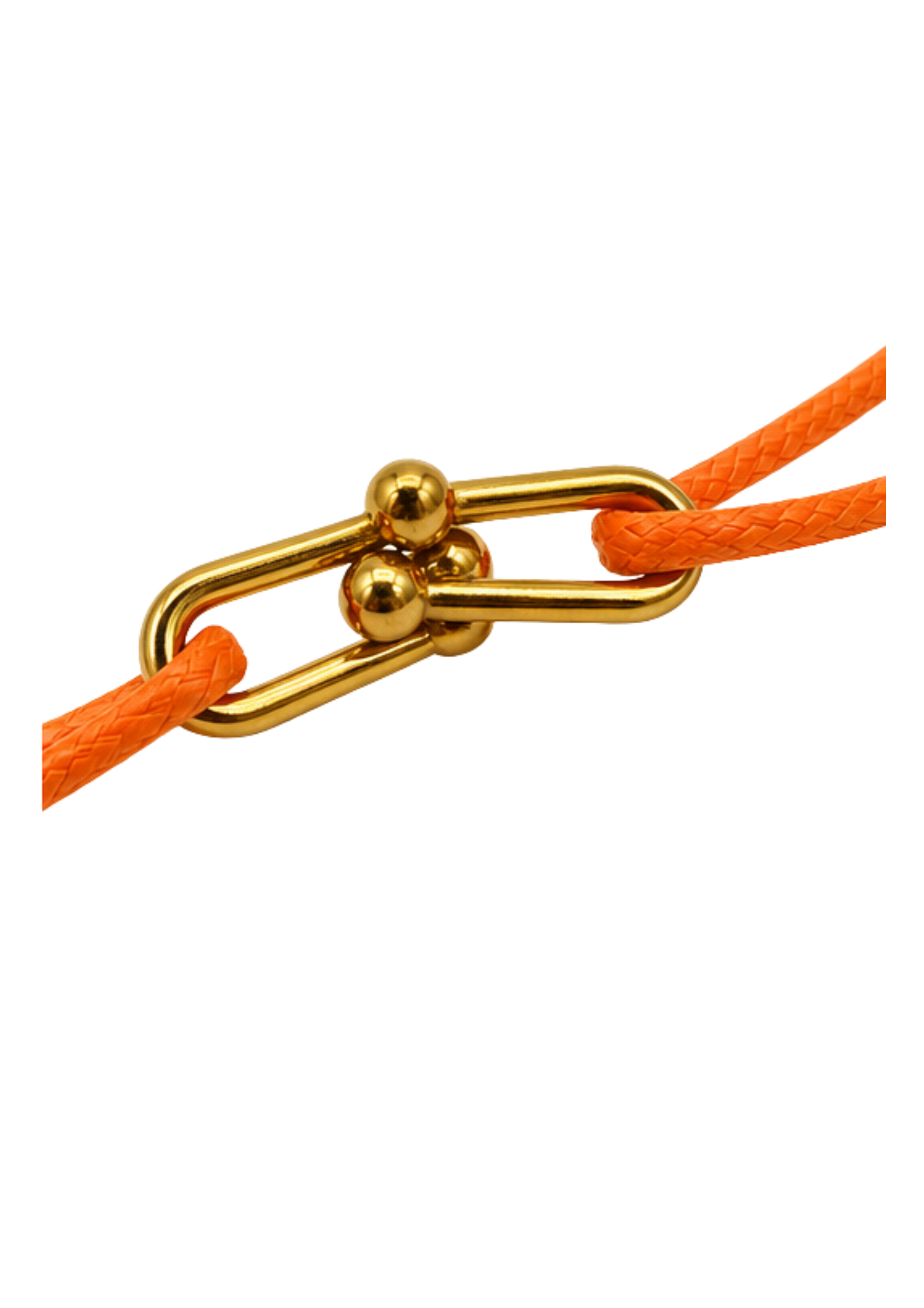 Au Aurém Gold Horseshoe Bracelet — Orange