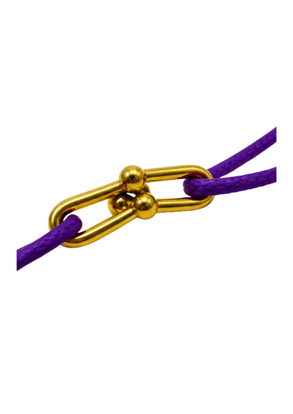 Au Aurém Gold Horseshoe Bracelet — Purple