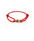 Au Aurém Gold Horseshoe Bracelet — Cherry Red