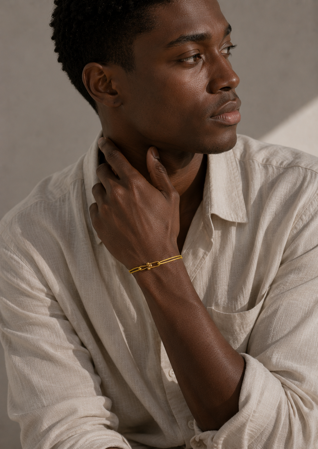 Au Aurém Gold Horseshoe Bracelet — Yellow